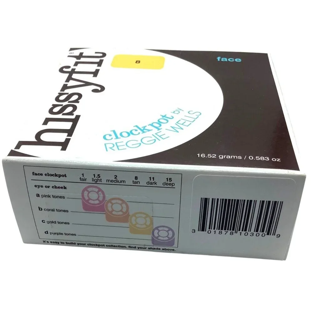 Hissyfit Face Clockpot By Reggie Wells 0.583 Oz Glow‎ Face Palette 8 Tan